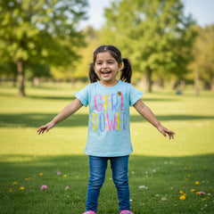 Girl Power Outdoor Summer Half Sleeves Girls T-Shirt