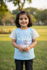 Sea Trip Outdoor Summer Half Sleeves Girls T-Shirt