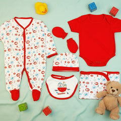 Sea World New Born Baby Boy 7 Pieces Starter Set