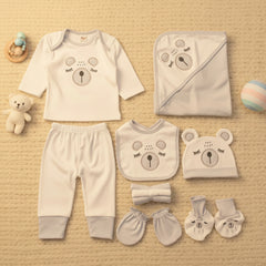 Sleepy Bear New Born Baby Boy Baby Girl 10 Pieces Starter Set
