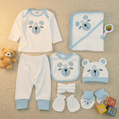 Sleepy Bear New Born Baby Boy Baby Girl 10 Pieces Starter Set
