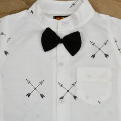 Crossing Arrows Bow Tie Shirt Shorts Suspender Set Baby Boy Toddler Boy Dress