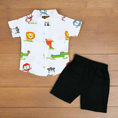 Baby Animal Jungle Fun Shirt Shorts Baby Boy Toddler Boy Dress