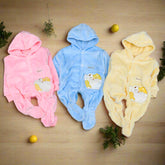 Little Kitten Baby Boy Baby Girl Hooded Winter Romper