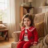 Sweet Strawberry Superior Quality 2 Piece Winter Dress