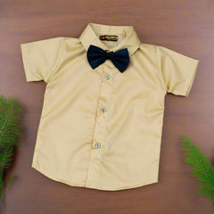 Baby Boy Toddler Boy Shirt Bowtie Shirt Contrast Short & Suspender Shorts Set – Stylish Outfit for Special Occasions
