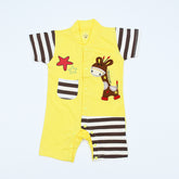 Giraffe Journey To Stars Baby Boy Romper