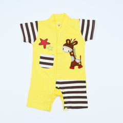 Giraffe Journey To Stars Baby Boy Romper
