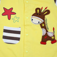 Giraffe Journey To Stars Baby Boy Romper