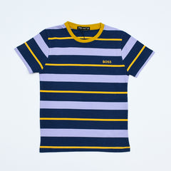 Boss Wide Stripes Design Cotton Boys T-Shirt