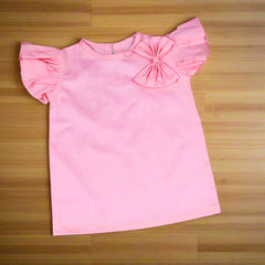 Adorable Baby Girl Toddler Girl Summer Outfit – 2-Piece Ruffle Sleeves Top, Floral Print Shorts