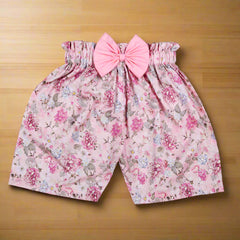 Adorable Baby Girl Toddler Girl Summer Outfit – 2-Piece Ruffle Sleeves Top, Floral Print Shorts