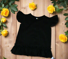 Chic Frilled Sleeves Top & Contrast Honey Bee Printed Belted Pants Set with Summer Hat - Perfect for Casual Outings & Events