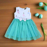 Fairy Princess Sleeveless Cotton Mesh Tutu Dress with Bow – Toddler & Girls Casual Wear Party Frock