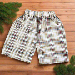 Baby Boy Toddler Boy 2-Piece Festive Summer Outfit – Shirt with Checkered Waistcoat, Bowtie & Shorts Set, Stylish Outfit for Special Occasions