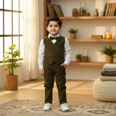 Children's clothing set including a shirt, vest, pants