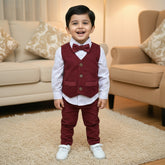 Children's clothing set with vest, shirt, pants