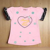 Funky and Cute Heart Frilled Sleeves Girls T-Shirt