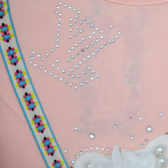 Floral Pearls Teddy Bear Beads Girls T-Shirt