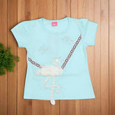 Floral Pearls Flamingo Beads Girls T-Shirt