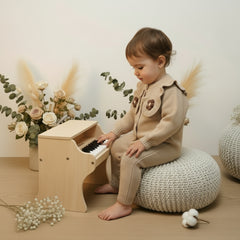 Knitted Baby Romper with Floral Embroidery