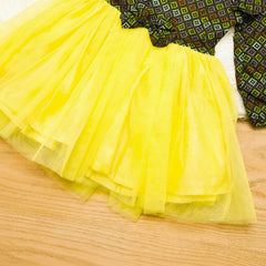 Yellow tulle skirt