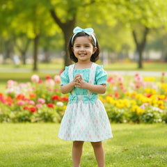 Children's outfit with top, dress and headband