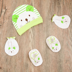 New Born Cap Botties Teddy Bear Style Set