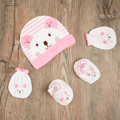 New Born Cap Botties Teddy Bear Style Set