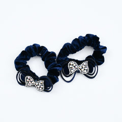 Stylish & Fashionable Fancy Hair Velvet Girls Scrunchies Set