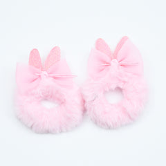 Girls Stylish & Modern Faux Fur Kitty Hair Scrunchies Set