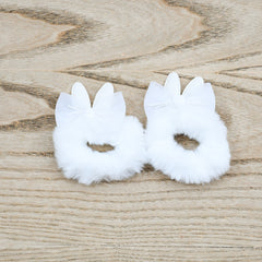 Girls Stylish & Modern Faux Fur Kitty Hair Scrunchies Set