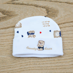 Teddy Bear 100% Cotton New Born Baby Cap