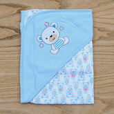 Little Home Teddy Bear Baby Hooded Wrapping Sheet
