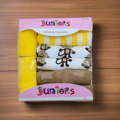 New Born Pack of 8 Multi Design Baby Wash Clothes - Assorted Mix Colors