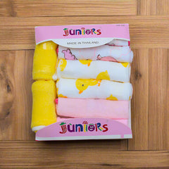 New Born Pack of 8 Multi Design Baby Wash Clothes - Assorted Mix Colors