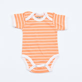 Stripes Style Baby Boy Baby Girl Short Sleeves 100% Cotton Body Suit