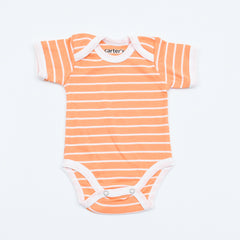 Stripes Style Baby Boy Baby Girl Short Sleeves 100% Cotton Body Suit