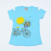 Girls Joy Ride On A Lovely Sunny Day Cotton T-Shirt