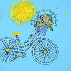 Girls Joy Ride On A Lovely Sunny Day Cotton T-Shirt