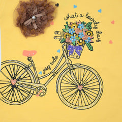 Girls Joy Ride On A Lovely Sunny Day Cotton T-Shirt