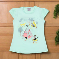 Girls A day to Forest Picnic Cotton T-Shirt