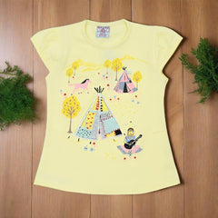 Girls A day to Forest Picnic Cotton T-Shirt