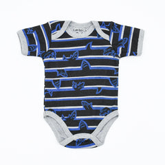 Stripes Style Baby Boy Baby Girl Short Sleeves 100% Cotton Body Suit