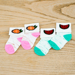 New Born Soft Feel Fruits Socks Set