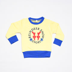 Reindeer Embroidered Pattern Girls Sweatshirt
