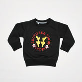 Reindeer Embroidered Pattern Girls Sweatshirt