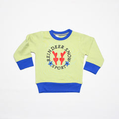Reindeer Embroidered Pattern Girls Sweatshirt