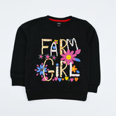 Farm Girl Sequin Pattern Girls Sweatshirt