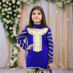 Chiffon Top, Gharara & Dupata Dress